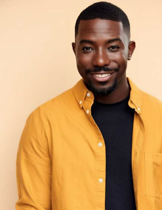Actor Dennis Pearson in a Yellow shirt